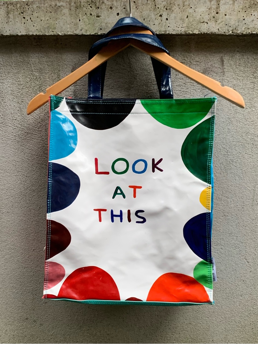 David Shrigley X Flying Tiger Strong Messages Vinyl Tote Bag Shopper